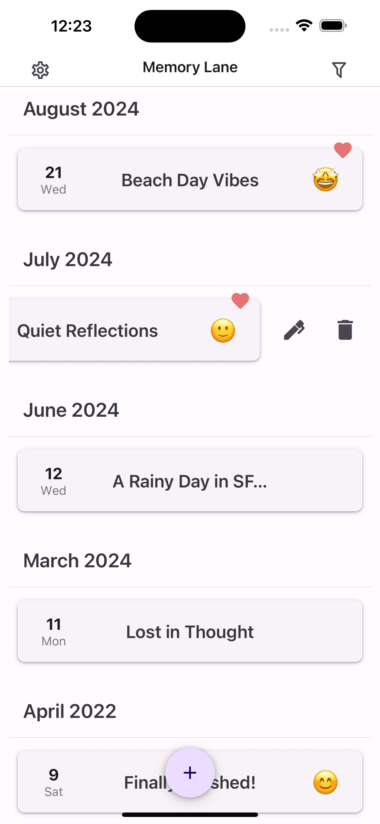 Memory Lane - Digital Diary App